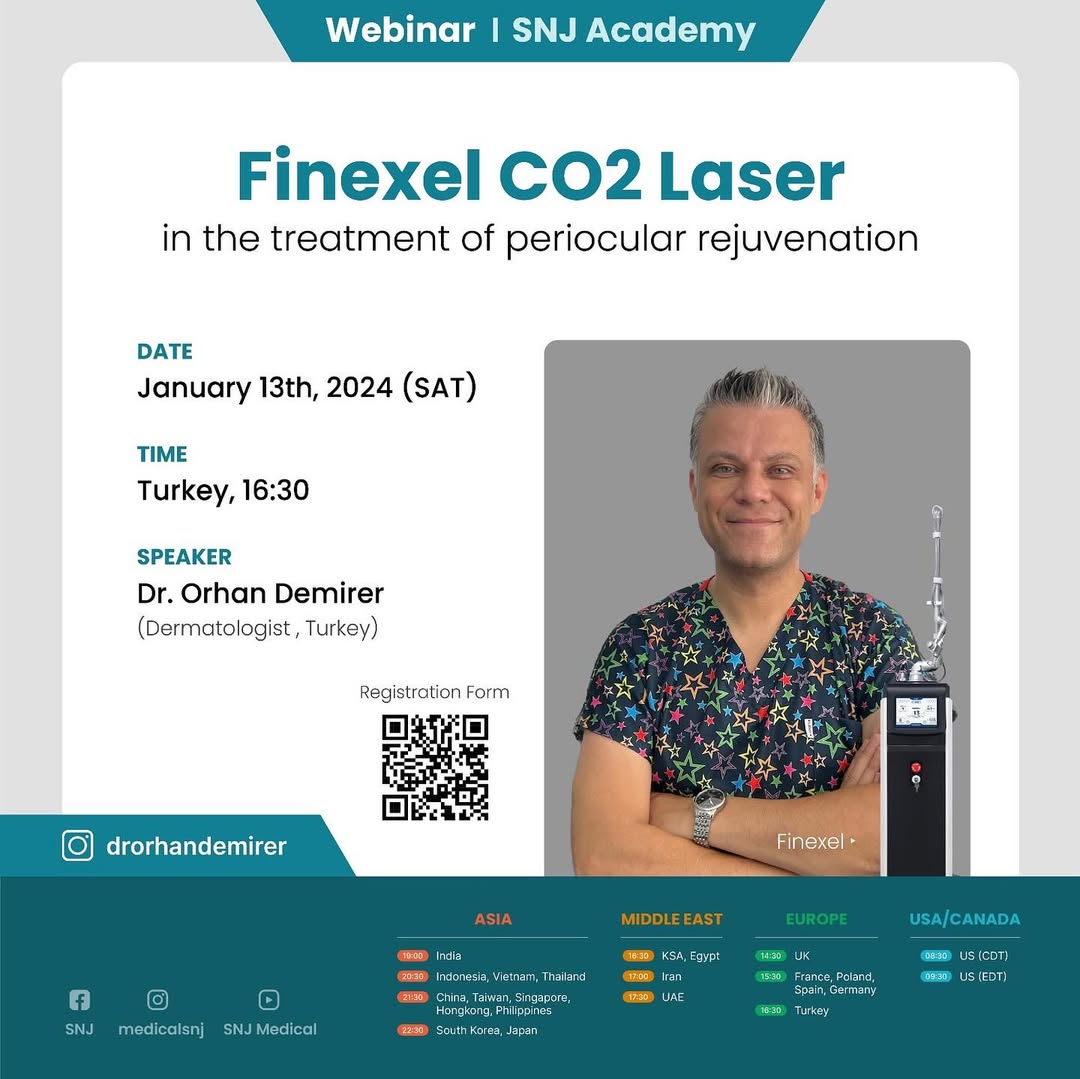 Finexel CO2 lazer perioküler gençleştirme webinarı konuşmacısı Dr. Orhan Demirer